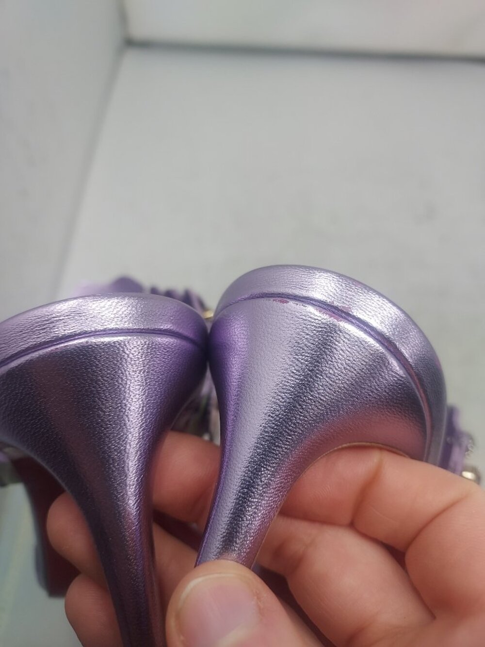 Christian Louboutin Purple Flora Jewel Heel Sandal - Picture 7 of 12